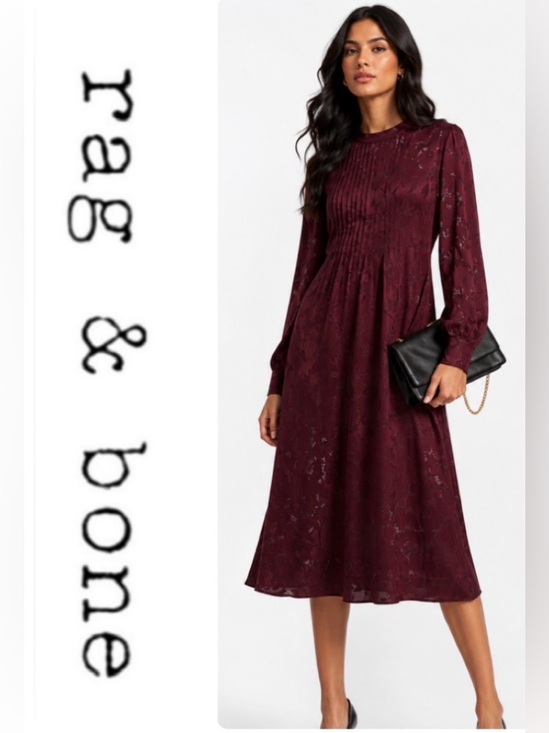 rag & bone Dresses & Skirts - - Rag & Bone Rubie Mid length Popover dress in black cherry- size S -